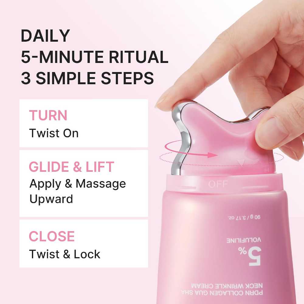 NeckLift™ PDRN Firming Neck Cream with Gua Sha Applicator