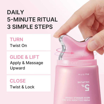 NeckLift™ PDRN Firming Neck Cream with Gua Sha Applicator