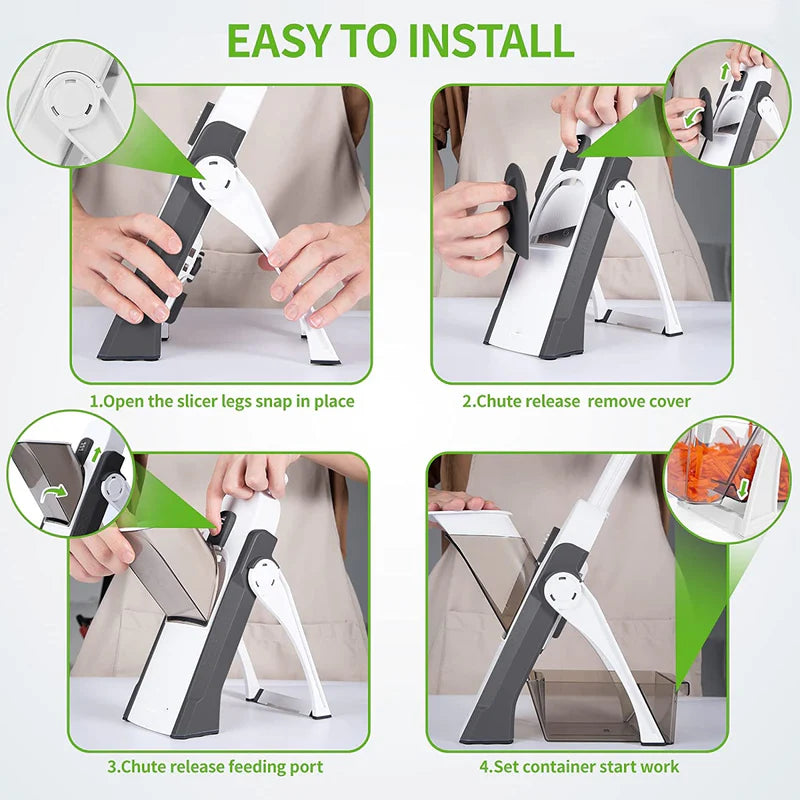 4-in-1 SafeSlice Vegetable Cutter